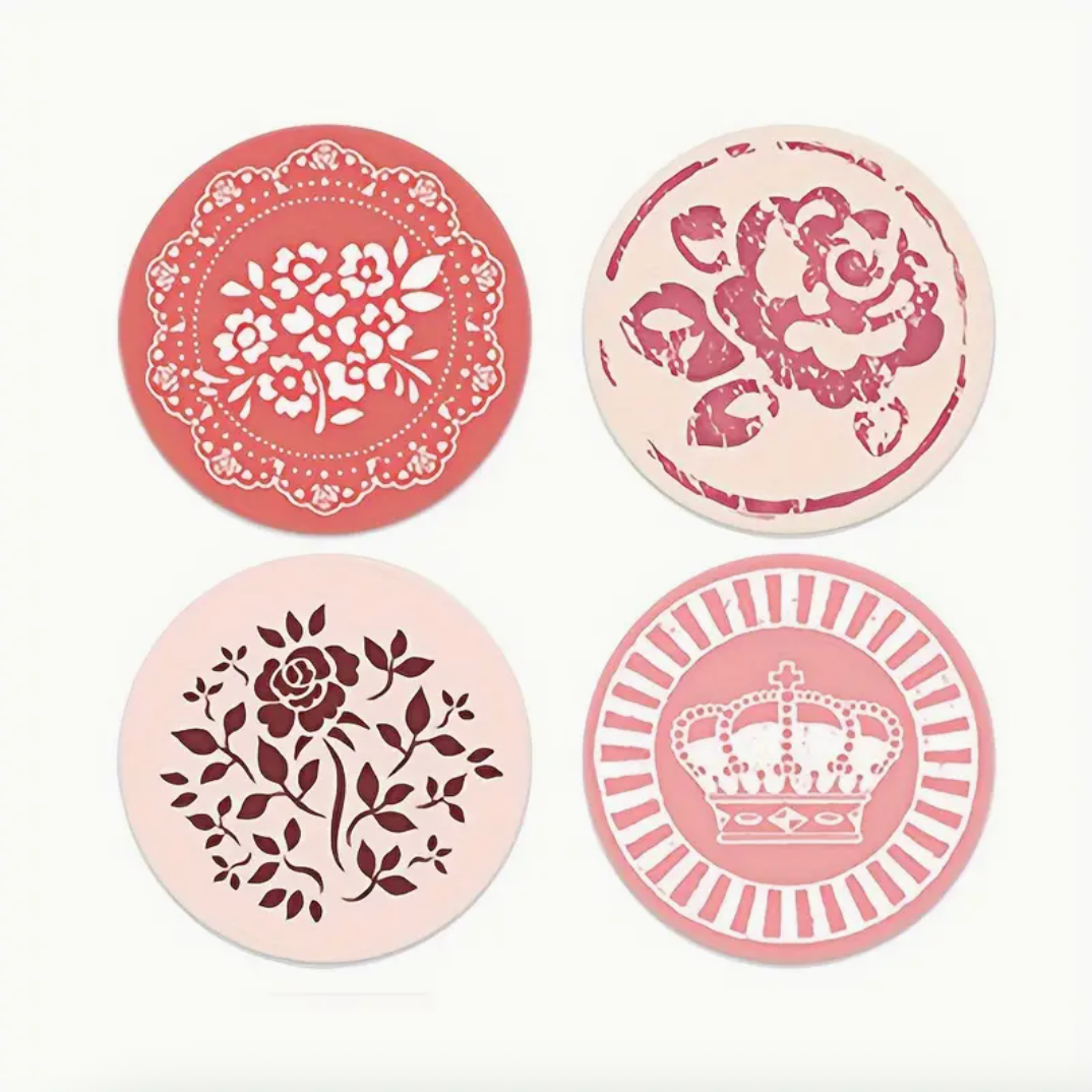 500x Umschlag-Siegeletiketten Mit 8 Blumenmuster-Aufklebern, Hochzeit Geburtstag