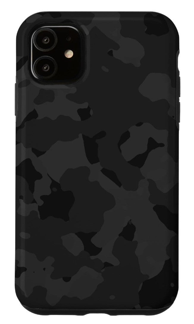 CamShield – iPhone 11 Hülle, Camouflage Case, Schwarz, Stoßfest, TPU Cover