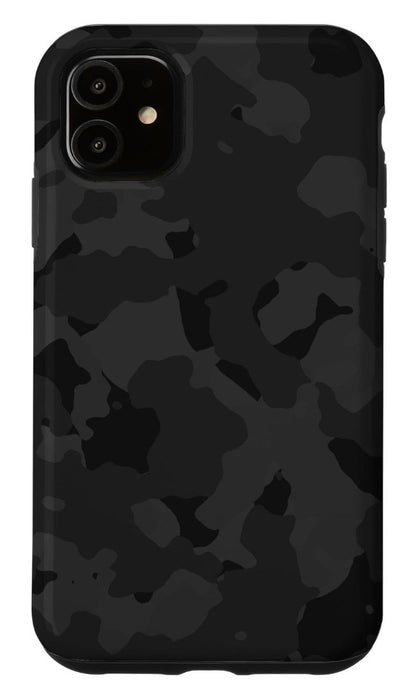 CamShield – iPhone 11 Hülle, Camouflage Case, Schwarz, Stoßfest, TPU Cover