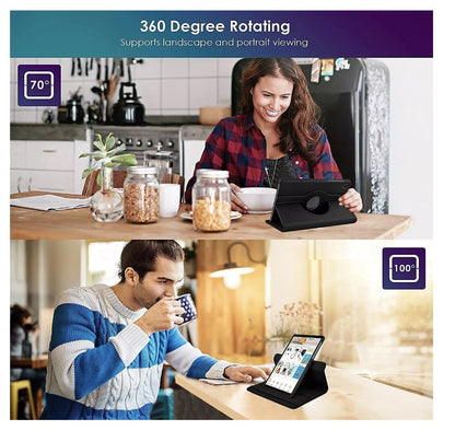 World biz – Lenovo M10 3rd Gen Hülle 360° Leder Case Stand Auto Sleep Schwarz