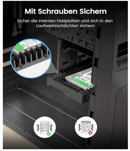 ORICO – 1125SS Montageadapter 2,5" HDD/SSD zu 3,5", SATA, inkl. Schrauben