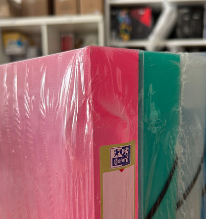 OXFORD – 2nd Life Ordnerboxen, 4er-Set, 24x32 cm, 40 mm, sortiert, durchsichtig