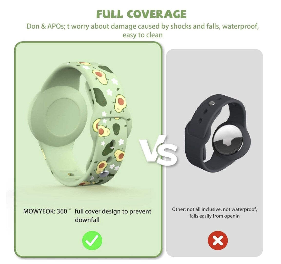 Generic – AirTag Kinderarmband Set GPS Schutz Silikon grün, wasserdicht, IP53