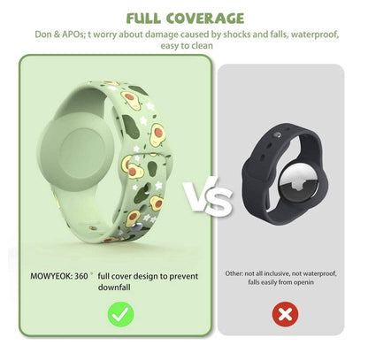 Generic – AirTag Kinderarmband Set GPS Schutz Silikon grün, wasserdicht, IP53