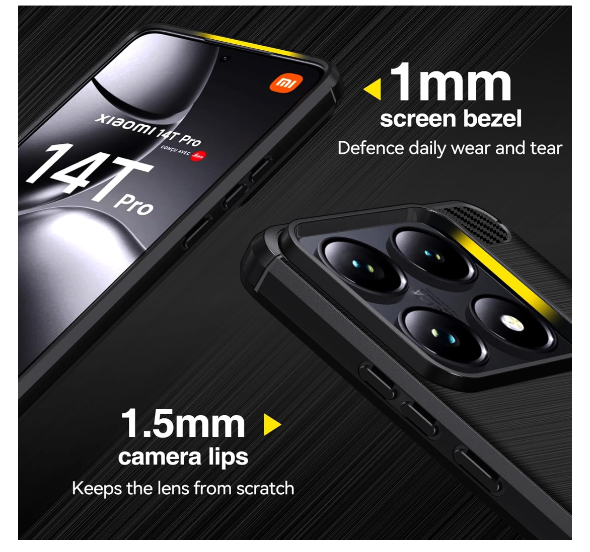 ivoler – Xiaomi 14T / 14T Pro Hülle mit Panzerfolie, stoßfest & kratzfest