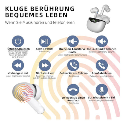 DFLIVE – CS121 Kopfhörer kabellos, In Ear, IPX5, Mikrofon, USB-C, 30h, Sport