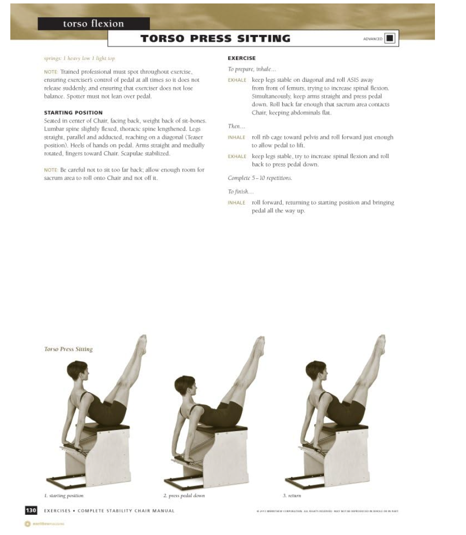 STOTT PILATES – Complete Stability Chair Buch, Fitness, Core, Zuhause