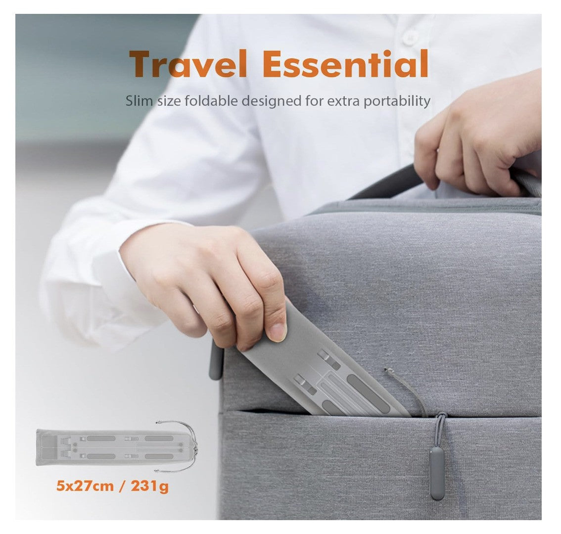 GRIFEMA – GB1054 Laptopständer verstellbar 10–17" rutschfest tragbar Alu Silber