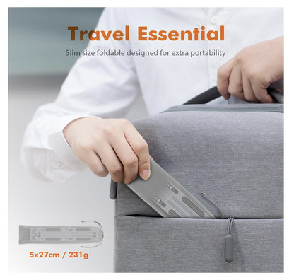 GRIFEMA – GB1054 Laptopständer verstellbar 10–17" rutschfest tragbar Alu Silber