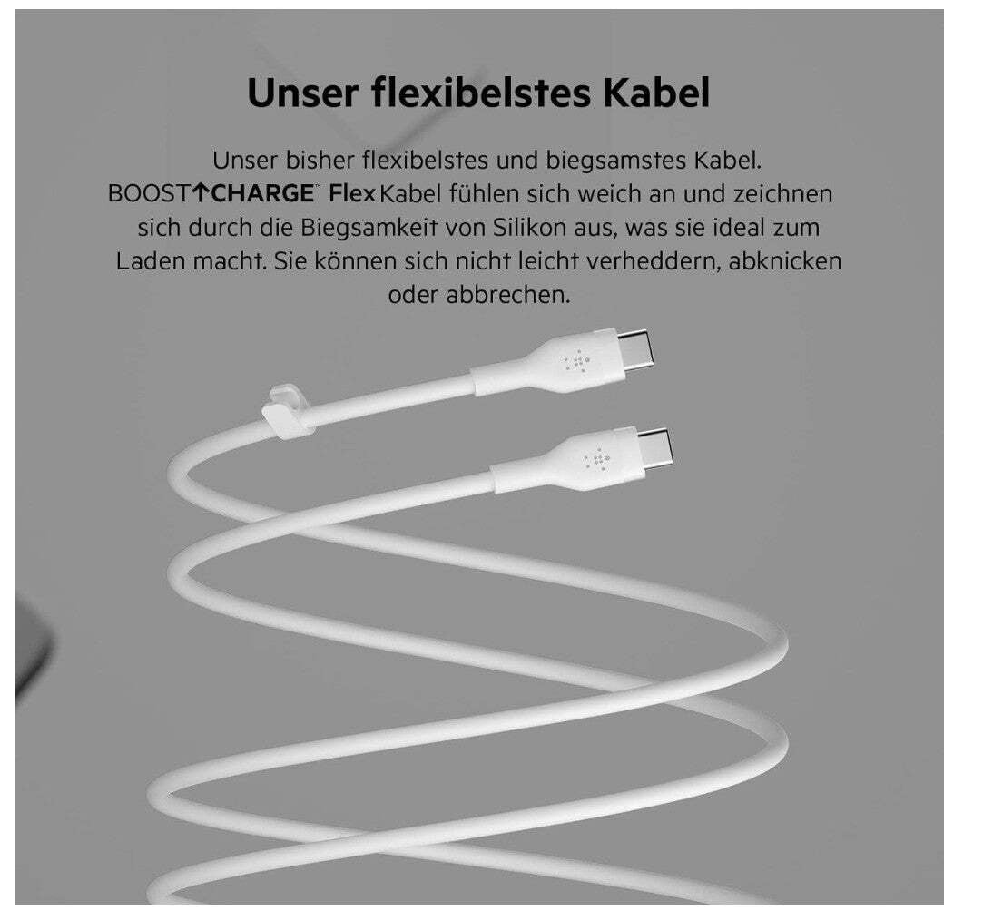 Belkin BoostCharge Flex 3 meter USB C PD Ladekabel für Smartphone etc. Type C