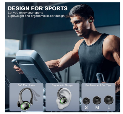 Bluetooth Kopfhörer In Ear Stereo HiFi Ohrhörer LED Display 4 Mics IP7 Wasserdic