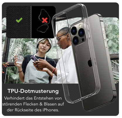 Oprimio – iPhone 16 Pro Max Hülle, klar, dünn, Softcase, Silikon, durchsichtig