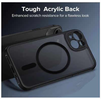 ivoler – iPhone 15 Hülle MagSafe kompatibel, Silikon Stoßfest Matt Schwarz 6.1"