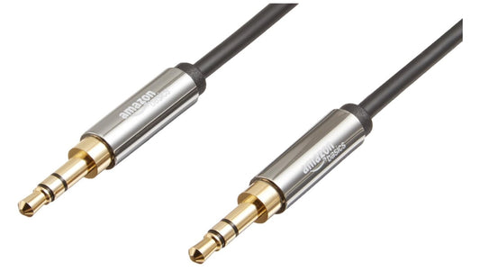 Amazon Basics – Cavo Audio 3,5mm, Stereo Klinke Kabel, 1.2m, AUX Kabel Schwarz