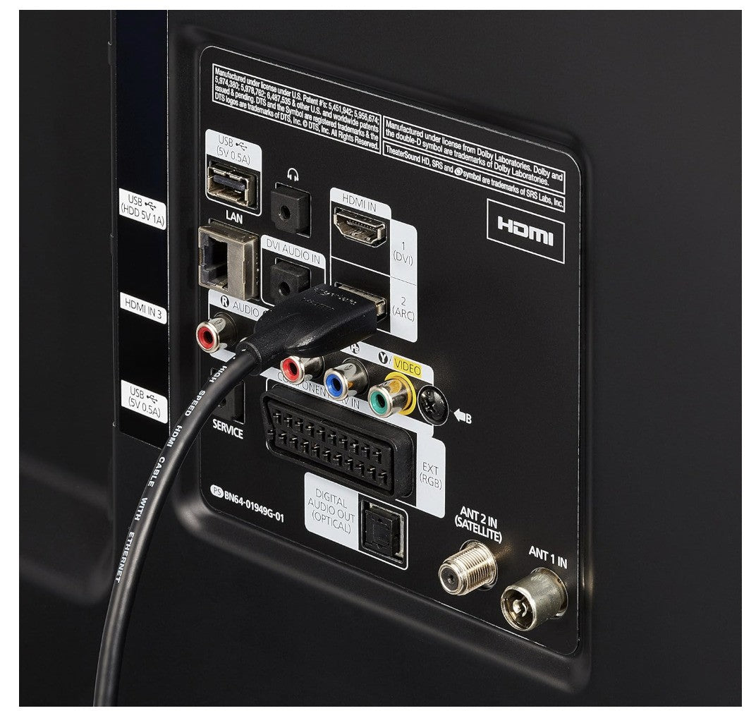 Amazon Basics – HDMI Kabel 1,8 m, 4K@60Hz, 18 Gbps, Ethernet, schwarz