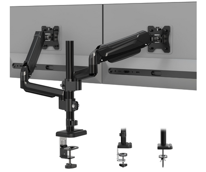 BONTEC Monitorhalterung Dual 13–32 Zoll 2 Monitore VESA 75/100 Neig Schwenk Dreh