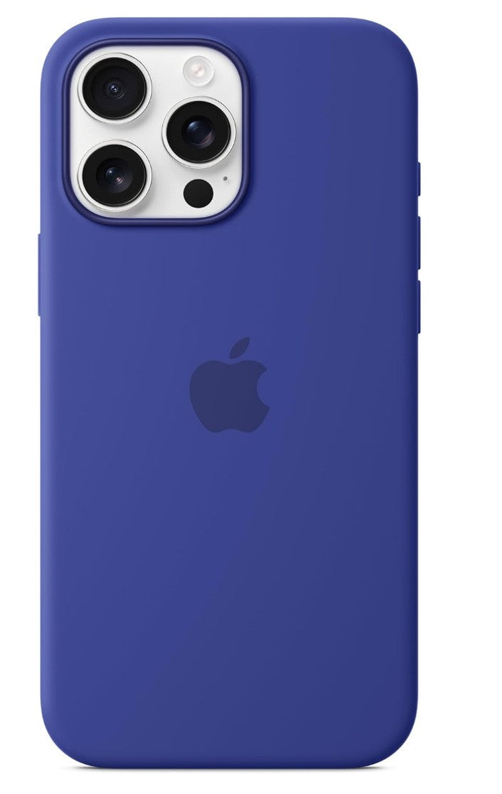 Apple – iPhone 16 Pro Max Hülle Silikon MagSafe Case Blau Stoßfest Cover