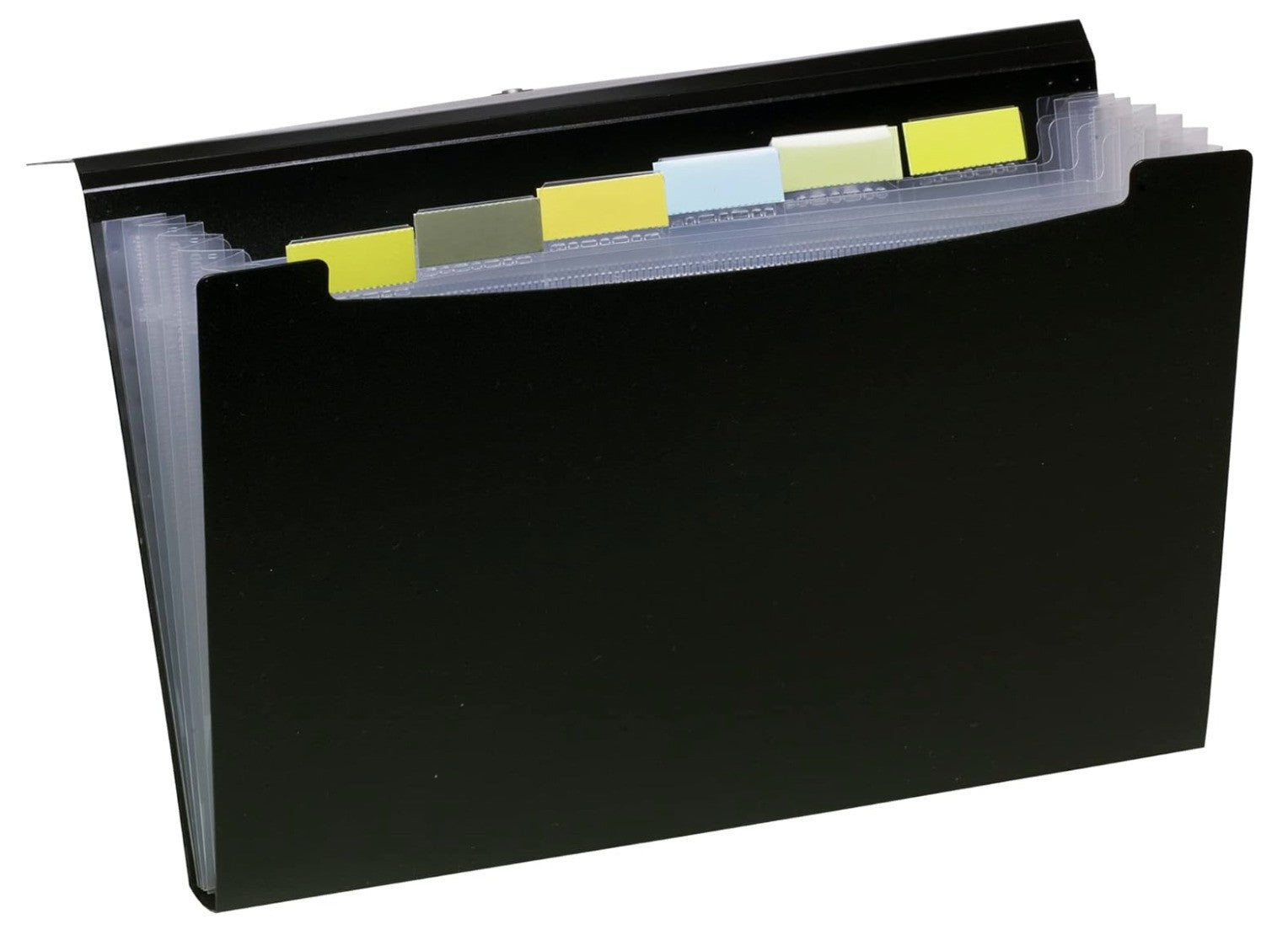 eco-eco – A5 Expanding Datei, 50% recycelt, 7 Taschen, schwarz – Ordner Mappe