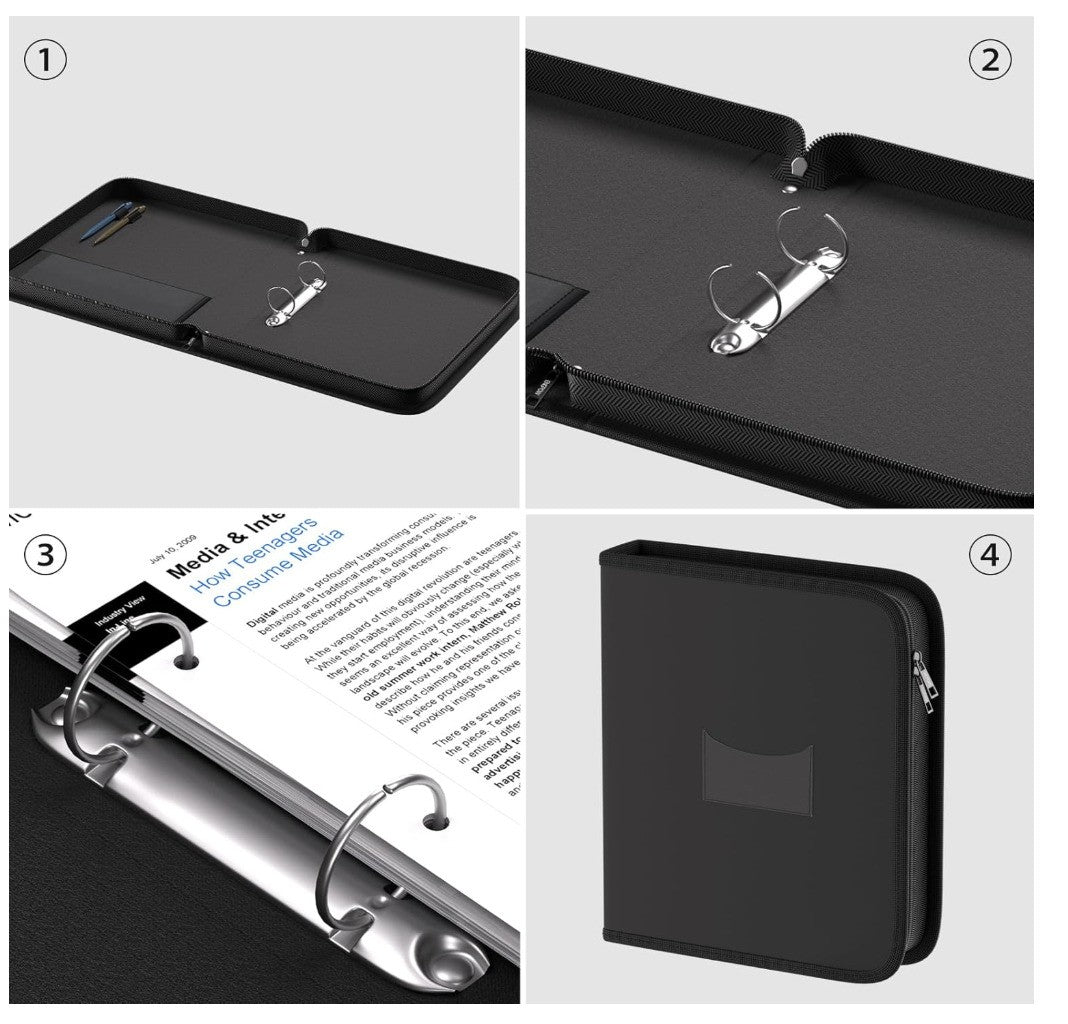 FireSafe A4, feuerfester Ringordner, Reißverschluss, wasserfest, Büro