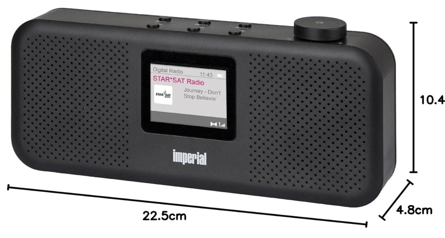 Imperial DABMAN 16 DAB+ Digitalradio schwarz kompakt mit Bluetooth AUX USB FM