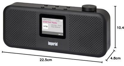 Imperial DABMAN 16 DAB+ Digitalradio schwarz kompakt mit Bluetooth AUX USB FM