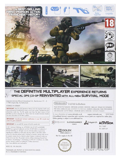Call of Duty Modern Warfare 3 Wii Spiel – Import Frankreich – Shooter Videospiel