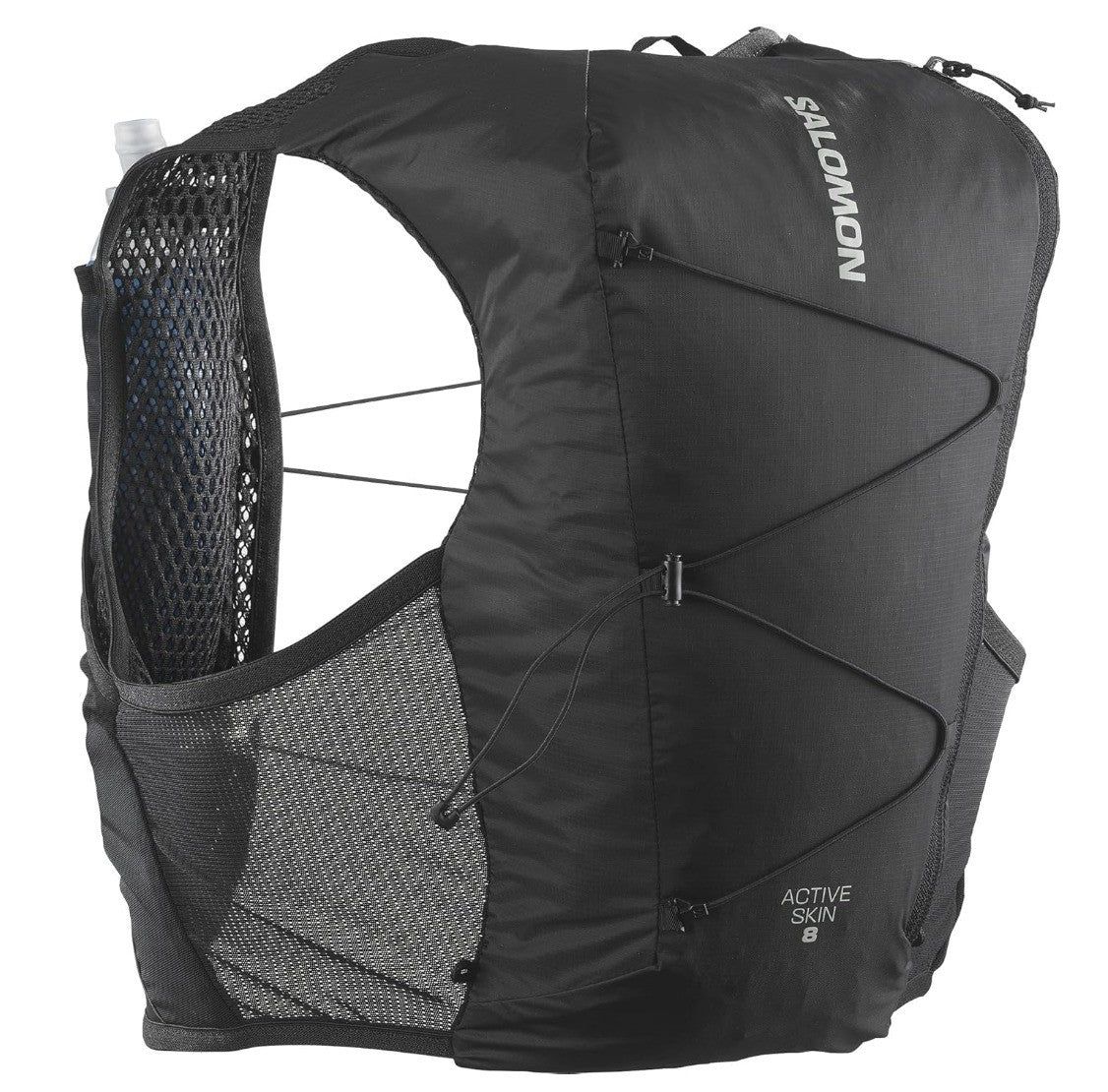 Salomon – Active Skin 8, Hydrationsweste Trailrunning Hiking MTB, XS, Schwarz
