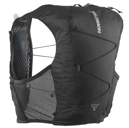 Salomon – Active Skin 8, Hydrationsweste Trailrunning Hiking MTB, XS, Schwarz
