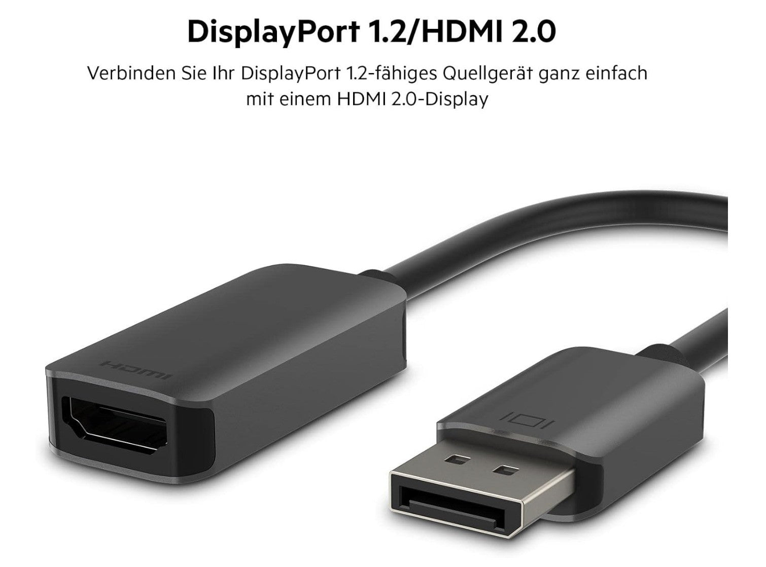 Belkin– AVC011 HDMI auf DisplayPort Adapter 4K 60Hz HDR10 HDCP2.2 unidirektional