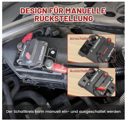 RED WOLF 40A Schutzschalter Sicherungshalter Auto Boot LKW KFZ Reset Leistung