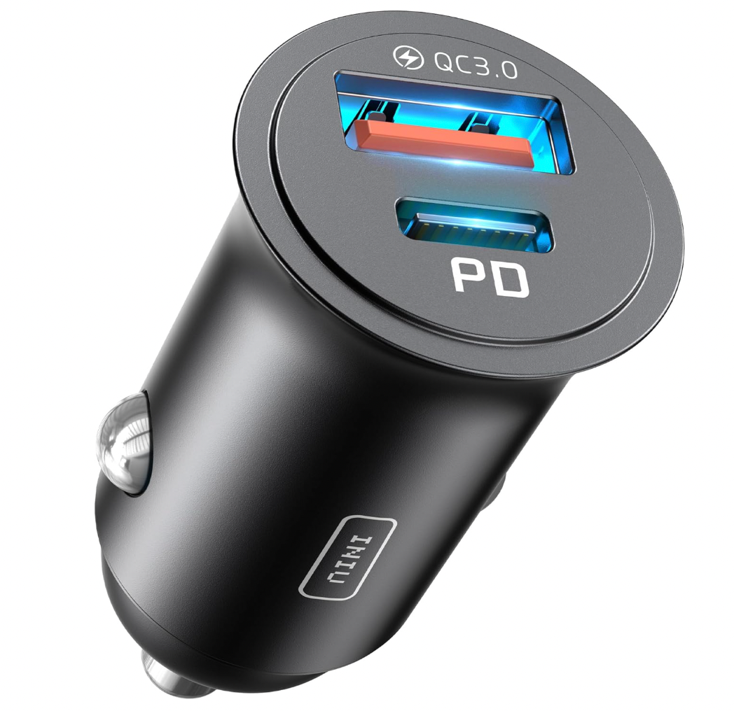 INIU – Cargador Coche 60W USB C PD & QC3.0 Schnellladegerät Auto iPhone Samsung
