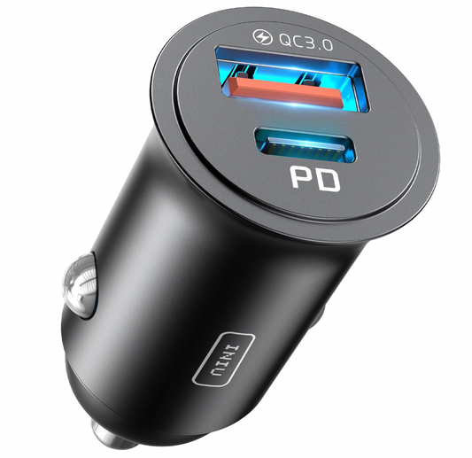 INIU – Cargador Coche 60W USB C PD & QC3.0 Schnellladegerät Auto iPhone Samsung