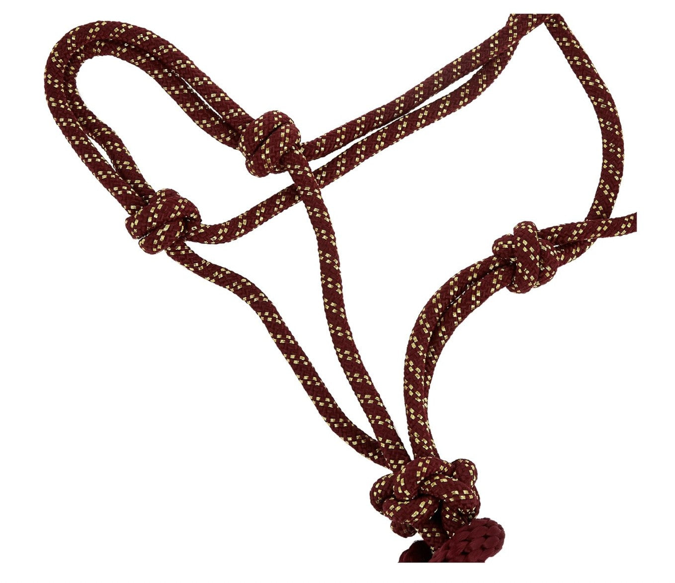 WEBER LEDER Diamant Geflochten Seilneckholder mit Blei, Führhalfter Pferd