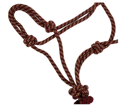 WEBER LEDER Diamant Geflochten Seilneckholder mit Blei, Führhalfter Pferd