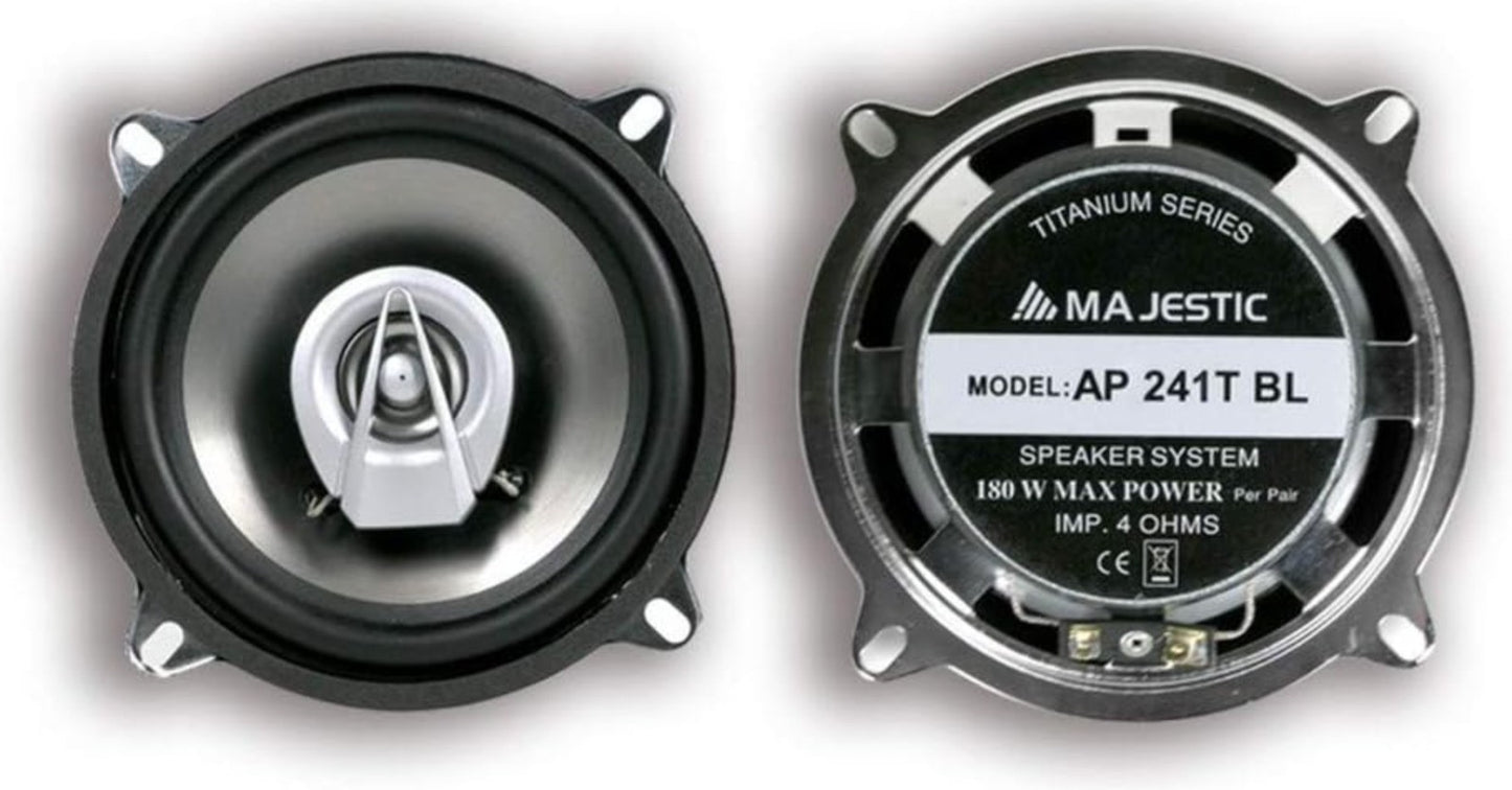 Majestic – AP 241T, 130 mm Autolautsprecher, 180W, 2-Wege, Paar – Klangpower