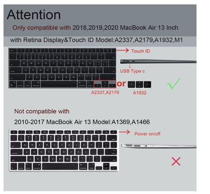 YOPAS MacBook Air 13 Zoll Hülle A2337 A2179 A1932 M1 Case Hartschale Cover