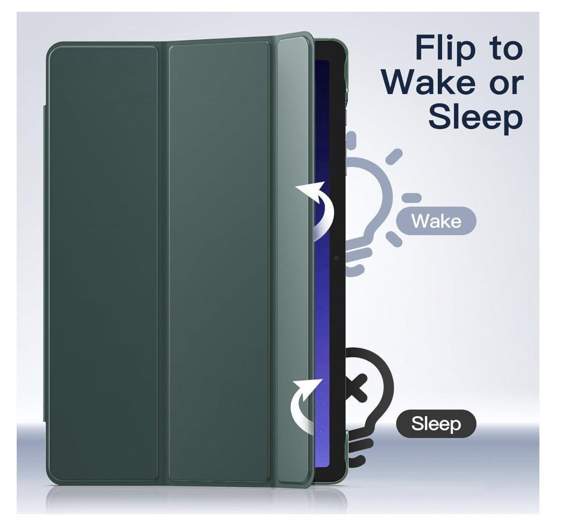 JETech – Tab S10+/S9+ Hülle, 12.4" Cover, S Pen Ladefunktion, Stand, Grün