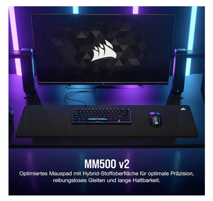 Corsair – MM500 v2, Gaming Mauspad, groß 930x300mm, Anti-Fray, rutschfest
