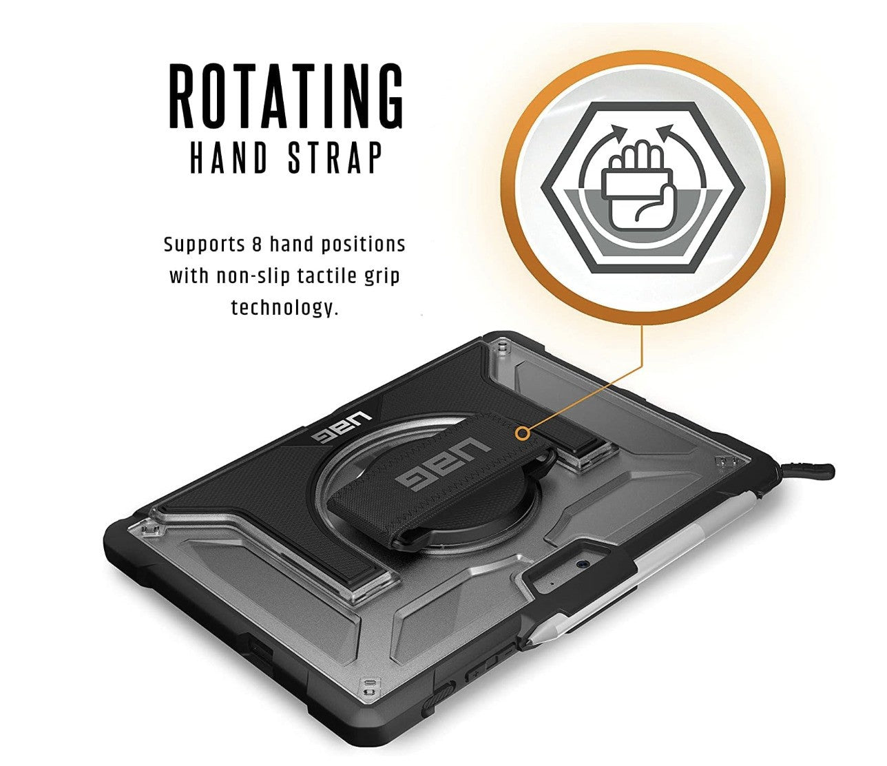 URBAN ARMOR GEAR – Plasma Surface Go Hülle, stoßfest, Type Cover-kompatibel