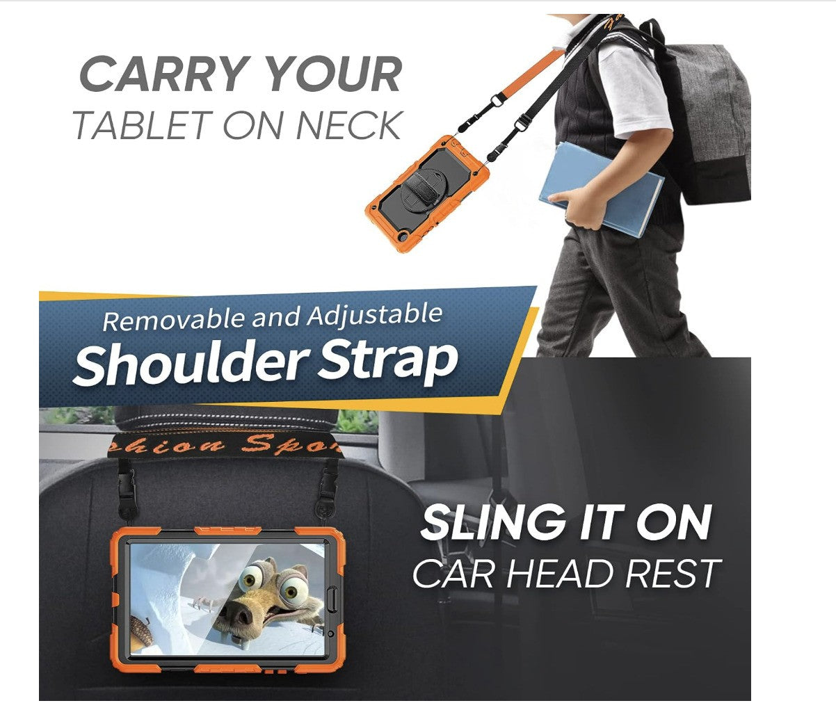 Timecity – Galaxy Tab A7 Lite T220 T225 Hülle Stoßfest drehbar Kinderschutz