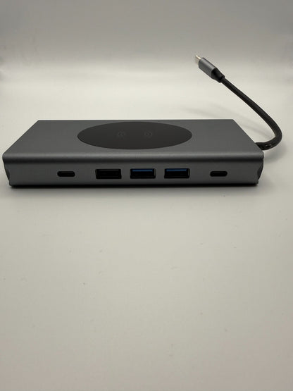 HUB Dongle 13in1 Docking Station USB C HDMI RJ45 PD100W SD VGA AUX MacBook