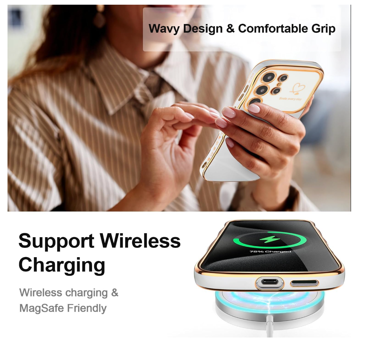 Keteen – Galaxy S25 Ultra Hülle, süßes Silikon Case weiß, stoßfest & Kratzschutz