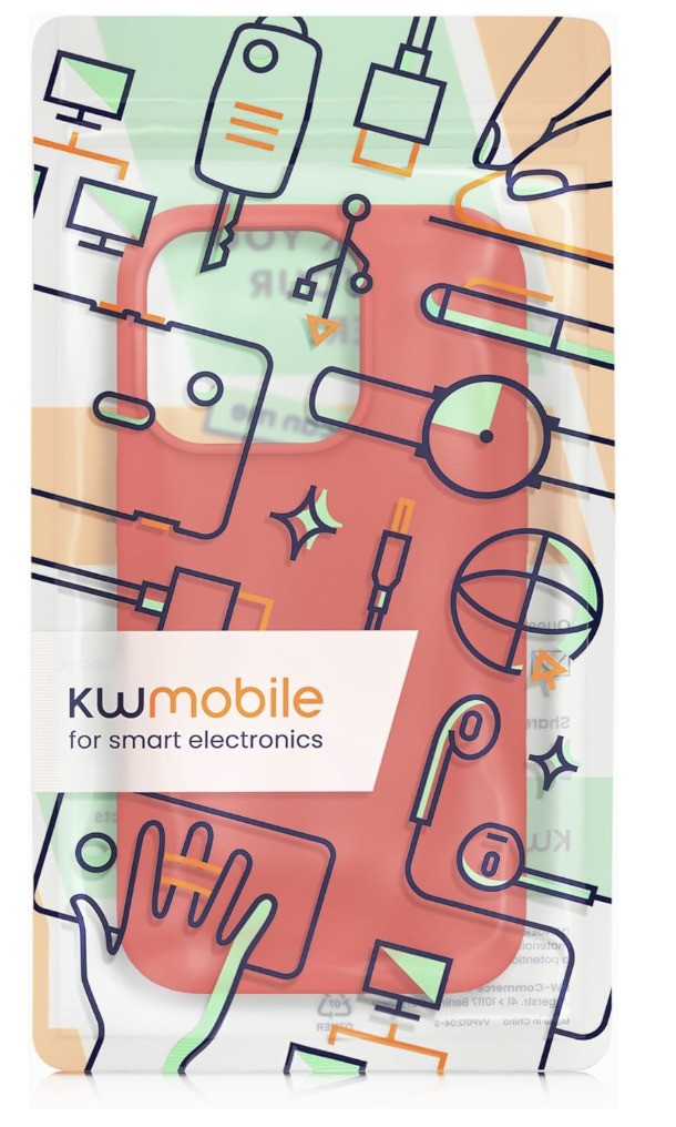 kwmobile – iPhone 15 Pro Hülle, stoßfestes Silikon Case, TPU, Rot, Backcover