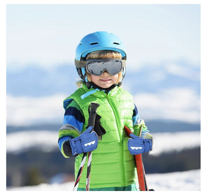 Wasserdichte Kinder Skihandschuhe – Blau – Winterhandschuhe für Jungen & Mädchen