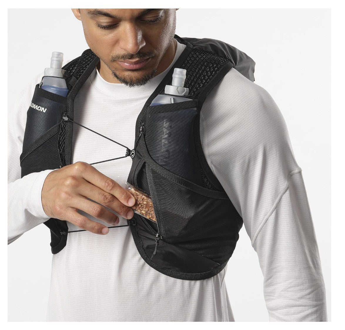 Salomon – Active Skin 8, Hydrationsweste Trailrunning Hiking MTB, XS, Schwarz