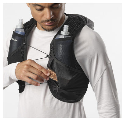 Salomon – Active Skin 8, Hydrationsweste Trailrunning Hiking MTB, XS, Schwarz