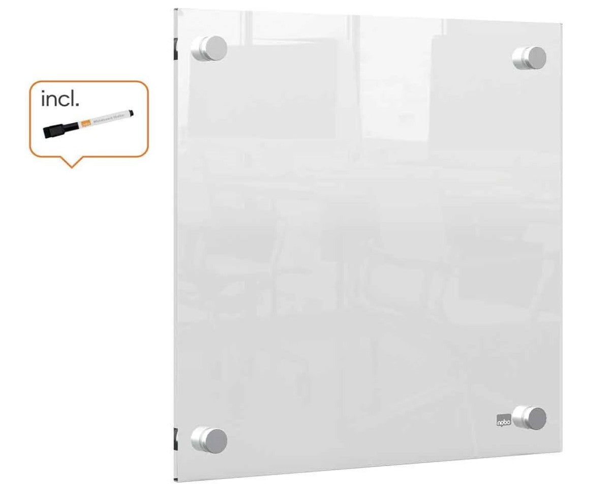 Nobo – Mini Lavagna, Whiteboard 30x30 cm, Acryl, Wandtafel, trocken abwischbar