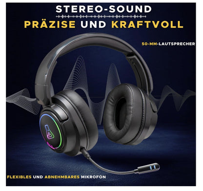 The G‑Lab Korp Iridium kabelloses Gaming-Headset 2,4 GHz Bluetooth RGB 45h Akku