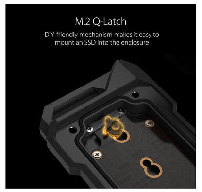 ASUS – TUF Gaming A1 SSD Gehäuse USB-C 3.2, M.2 NVMe SATA, IP68, stoßfest