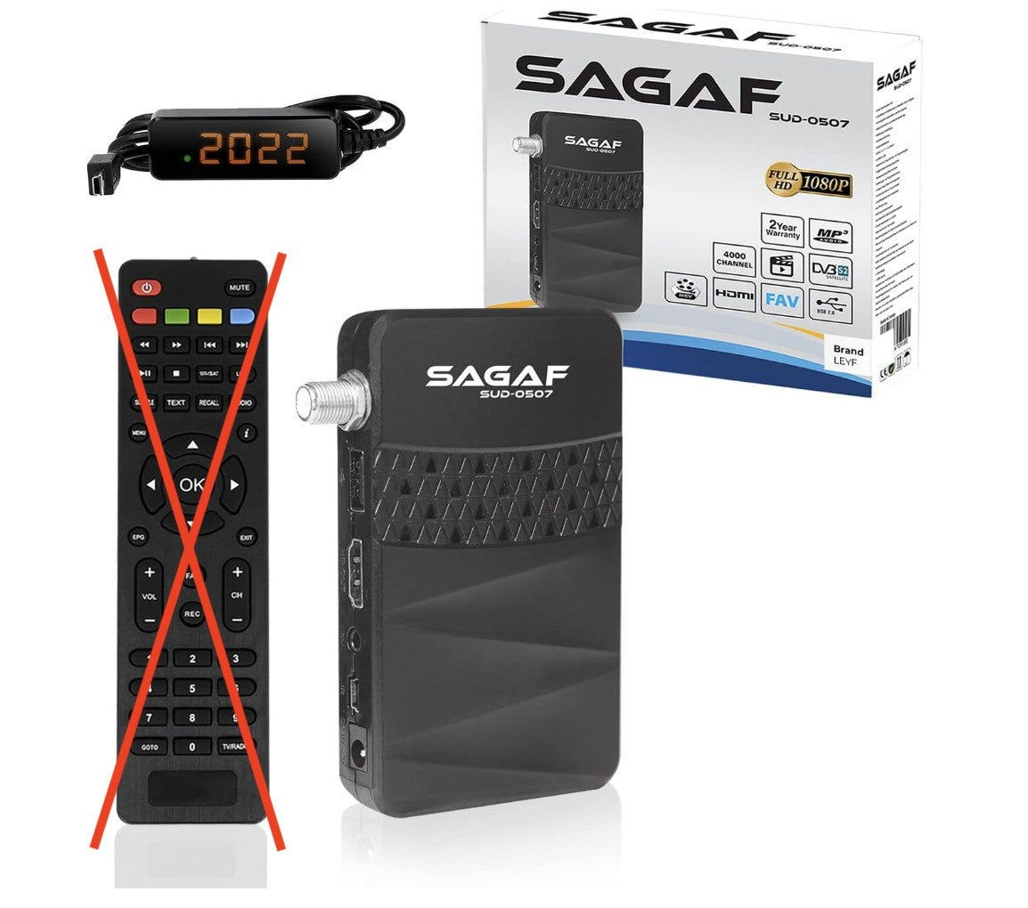 LEYF – SUD-0507 Mini Sat Receiver DVB-S2, Full HD 1080p,USB *OHNE FERNBEDIENUNG*